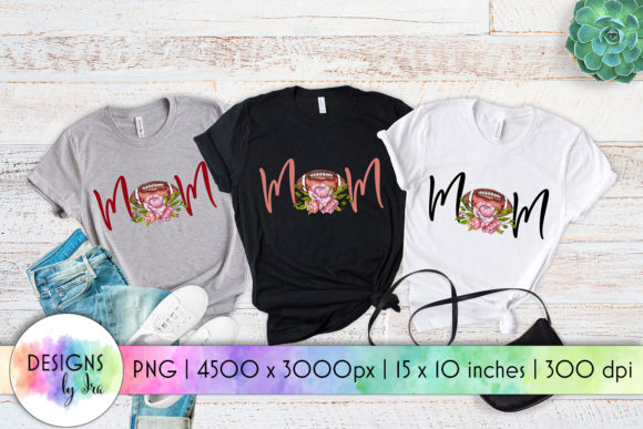 Football Mom Sublimation with Flowers Graphics and T-Shirt Designs Review