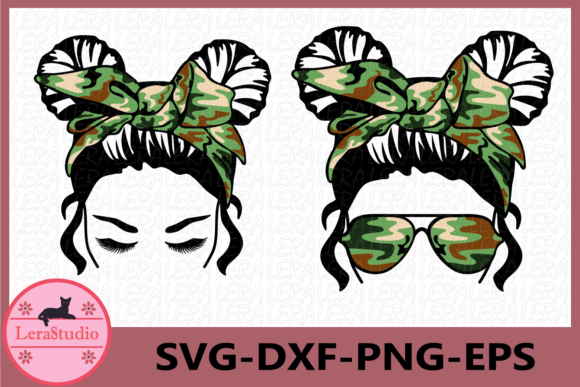 Messy Bun Bandana, Mom Graphics and Illustrations Review