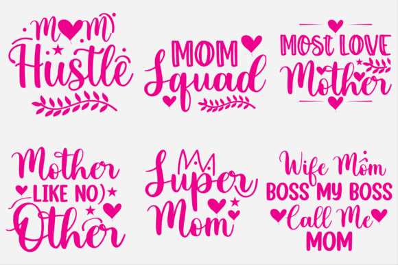 Mom Typography T-shirt Design Bundle: Graphics and Print Templates Review
